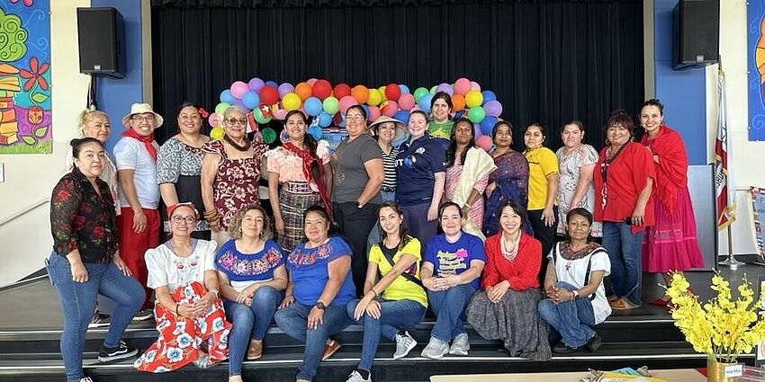 parent volunteers on multicultural day