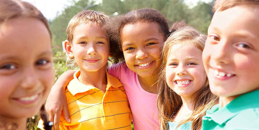 smiling group of kids