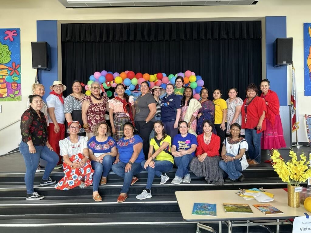 parent volunteers on multicultural day