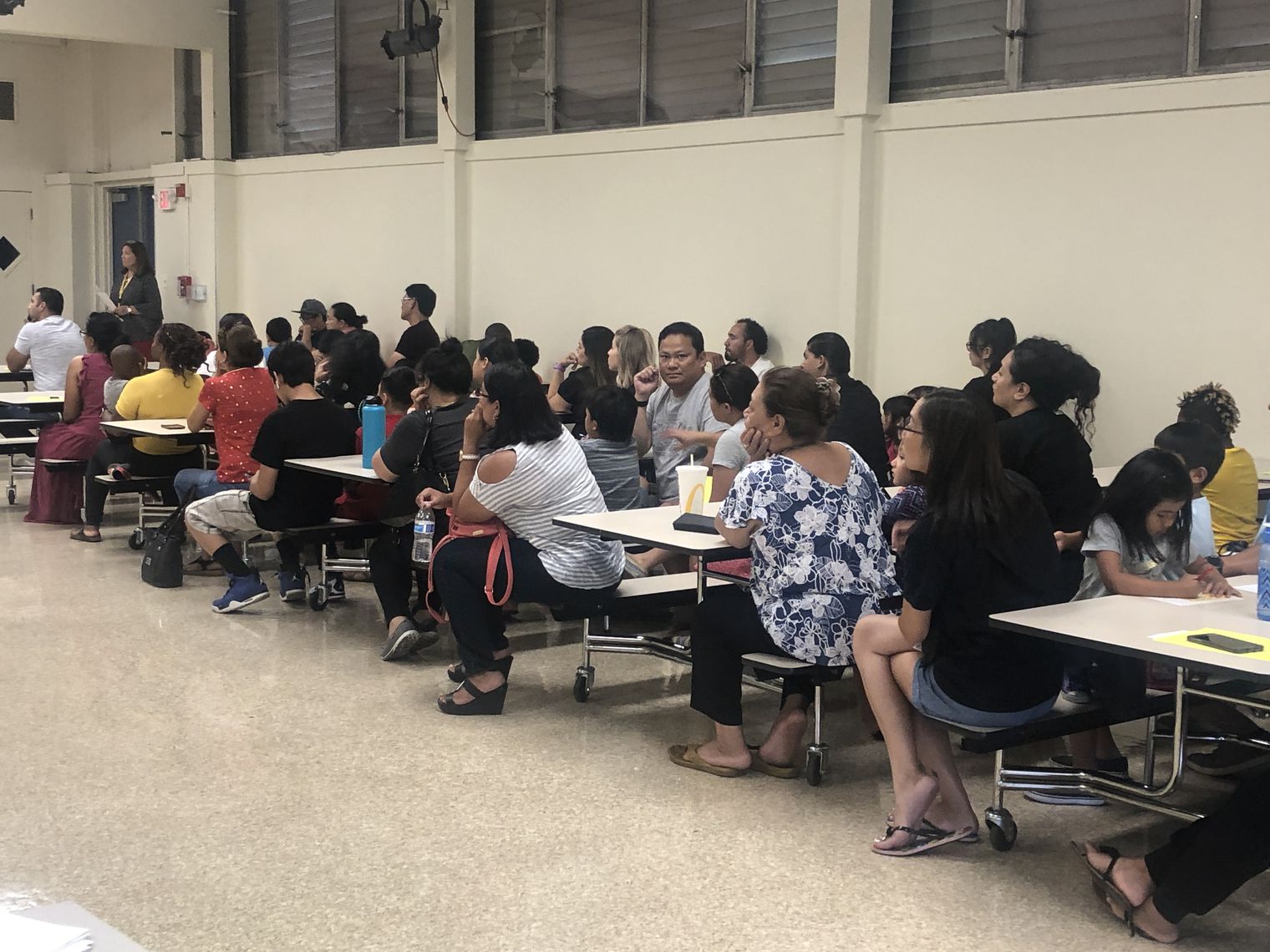 Parents sitting in orientation